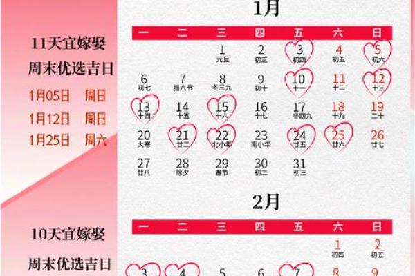 2025年结婚吉日周末 2025年结婚吉日周末精选最佳婚期推荐