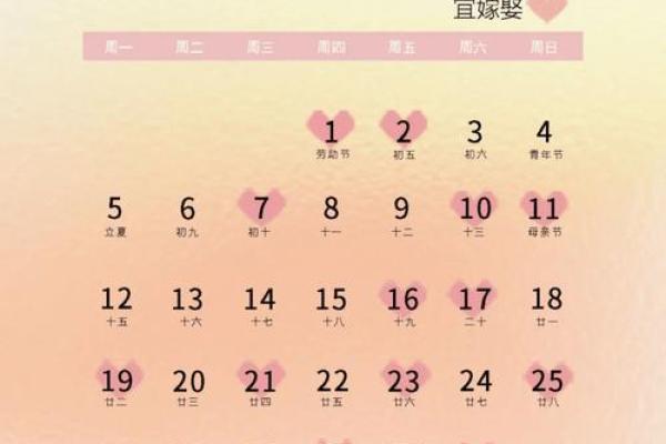 2025年结婚吉日一览表精选最佳婚期指南