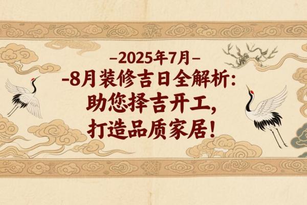 7月份装修吉日
