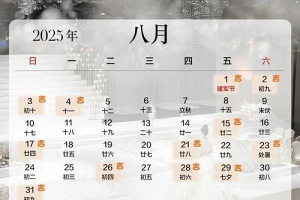2025年7月结婚好日子一览，助你婚姻美满