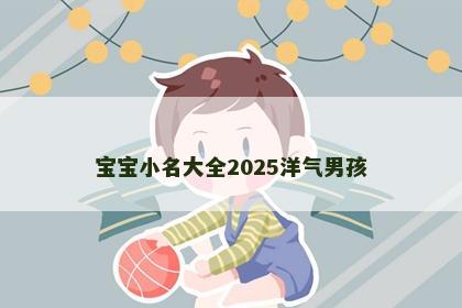 宝宝小名大全2025洋气男孩