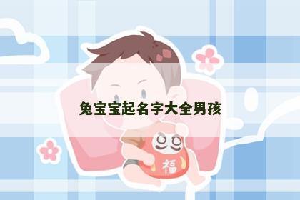 兔宝宝起名字大全男孩