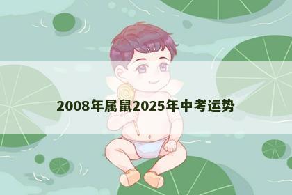 2008年属鼠2025年中考运势