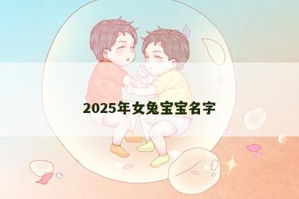 2025年女兔宝宝名字