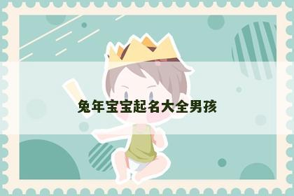 兔年宝宝起名大全男孩