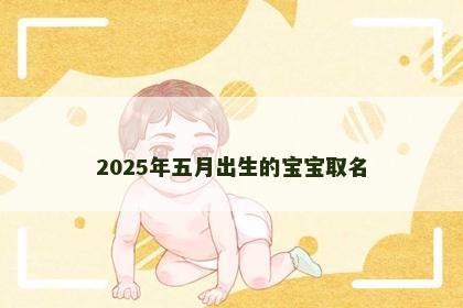 2025年五月出生的宝宝取名
