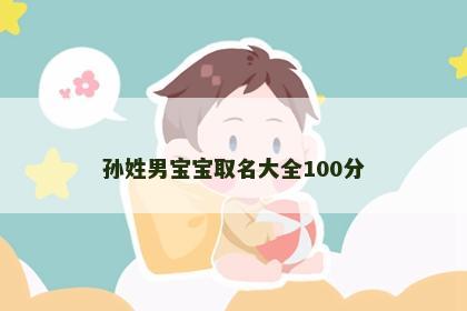 孙姓男宝宝取名大全100分