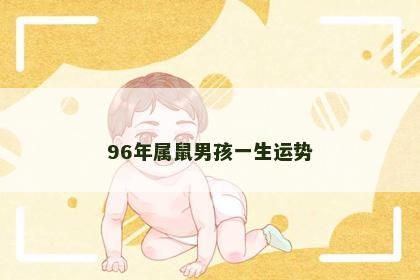 96年属鼠男孩一生运势