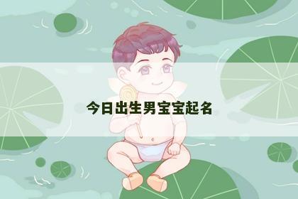今日出生男宝宝起名