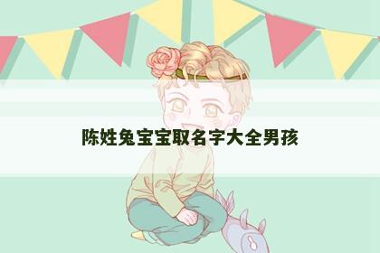 陈姓兔宝宝取名字大全男孩