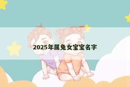 2025年属兔女宝宝名字