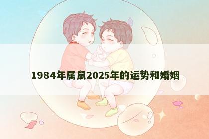 1984年属鼠2025年的运势和婚姻