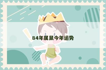 84年属鼠今年运势