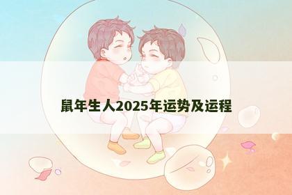 鼠年生人2025年运势及运程