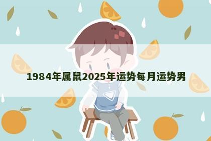 1984年属鼠2025年运势每月运势男