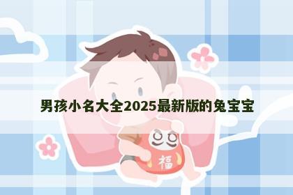 男孩小名大全2025最新版的兔宝宝