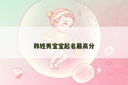 韩姓男宝宝起名最高分