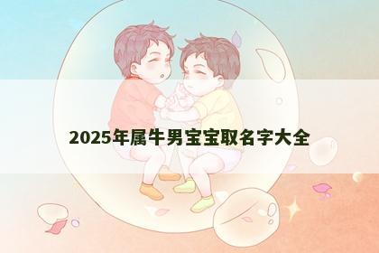 2025年属牛男宝宝取名字大全