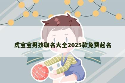 虎宝宝男孩取名大全2025款免费起名