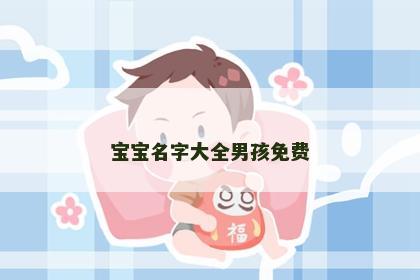 宝宝名字大全男孩免费